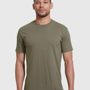 True Classic - Short Sleeve T-Shirt | Crew Neck | Military Green - Bawston & Tucker - 