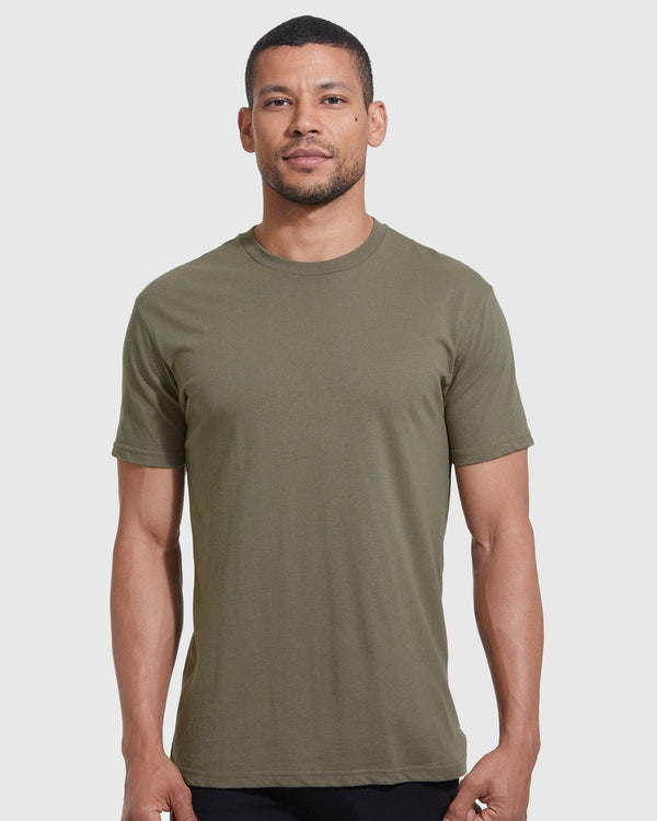 True Classic - Short Sleeve T-Shirt | Crew Neck | Military Green - Bawston & Tucker - 