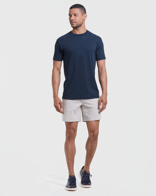 True Classic - Short Sleeve T-Shirt | Crew Neck | Navy - Bawston & Tucker - 