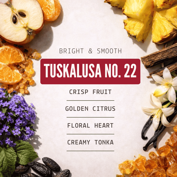 Tuskalusa Solid Cologne – Apple, Jasmine & Tonka Bean - 0.35 oz Liner + Vessel - Bawston & Tucker - Solid Cologne