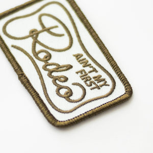 Union Made - Ain't My Frist Rodeo Embroidered Iron on Patch (Green+White) - Bawston & Tucker - 