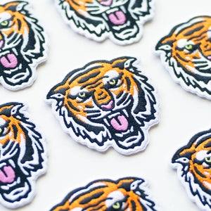 Union Made - Bengal Tiger Face Embroidered Iron on Patch - Bawston & Tucker - 