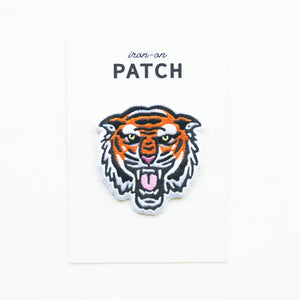 Union Made - Bengal Tiger Face Embroidered Iron on Patch - Bawston & Tucker - 