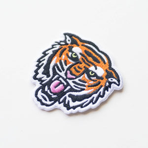 Union Made - Bengal Tiger Face Embroidered Iron on Patch - Bawston & Tucker - 