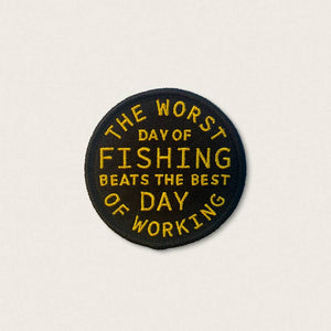 Union Made - Fishing Beats Working - Iron on Patch - Bawston & Tucker - 