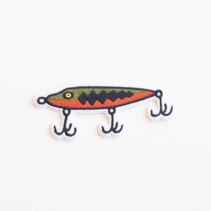 Union Made - Fishing Lure Embroidered Iron on Patch - Bawston & Tucker - 
