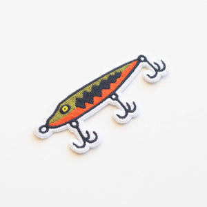 Union Made - Fishing Lure Embroidered Iron on Patch - Bawston & Tucker - 