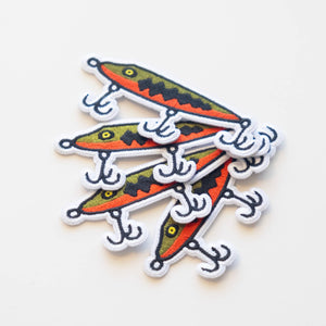 Union Made - Fishing Lure Embroidered Iron on Patch - Bawston & Tucker - 