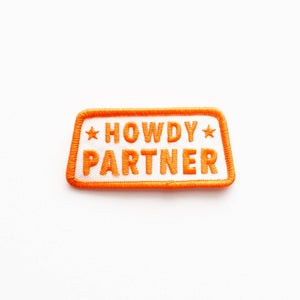 Union Made - Howdy Partner Embroidered Iron on Patch - Bawston & Tucker -
