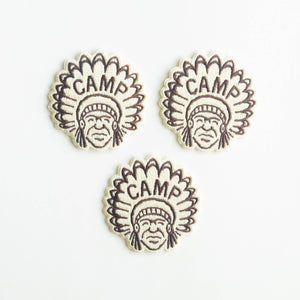 Union Made - Indian Chief Camp Embroidered Iron on Patch - Bawston & Tucker - 