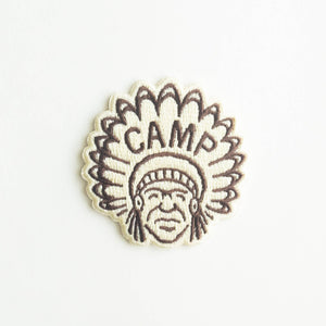 Union Made - Indian Chief Camp Embroidered Iron on Patch - Bawston & Tucker - 