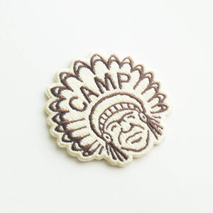 Union Made - Indian Chief Camp Embroidered Iron on Patch - Bawston & Tucker - 