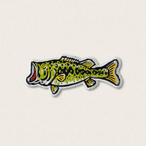 Union Made - Large Mouth Bass Fish - Iron on Patch - Bawston & Tucker - 