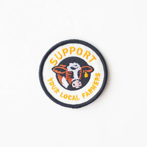 Union Made - Support Your Local Farmers Embroidered Iron on Patch - Bawston & Tucker - 
