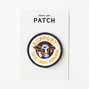 Union Made - Support Your Local Farmers Embroidered Iron on Patch - Bawston & Tucker - 