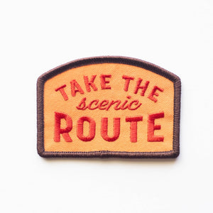 Union Made - Take the Scenic Route Embroidered Iron on Patch - Bawston & Tucker - 