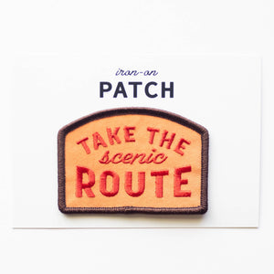 Union Made - Take the Scenic Route Embroidered Iron on Patch - Bawston & Tucker - 