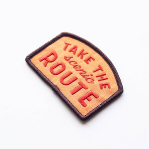 Union Made - Take the Scenic Route Embroidered Iron on Patch - Bawston & Tucker - 