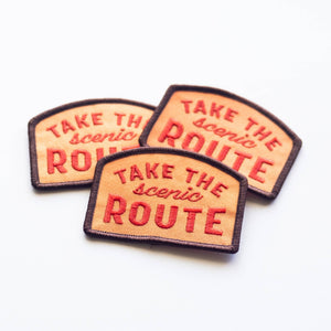Union Made - Take the Scenic Route Embroidered Iron on Patch - Bawston & Tucker - 