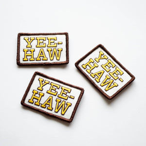 Union Made - Yee-Haw Embroidered Iron on Patch - Western - Bawston & Tucker -