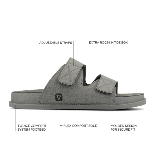 VANCE - Vance Orlando Comfort Adjustable Strap Slide - in Sandal - Bawston & Tucker - 
