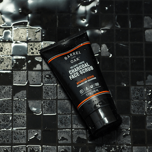 Volcanic Pumice & Charcoal Face Scrub - Bourbon Cedar - Barrel & Oak - Bawston & Tucker - 