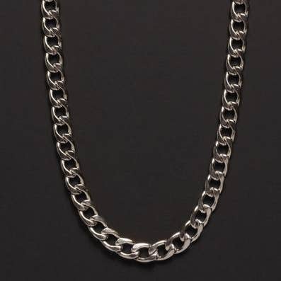 We Are All Smith - 5mm Stainless Steel Curb Chain Necklace for Men - Bawston & Tucker - 