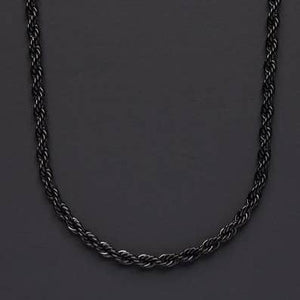 We Are All Smith - Stainless steel black rope chain necklace for men - Bawston & Tucker - 