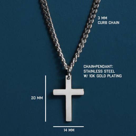 We Are All Smith - Waterproof Stainless Steel Cross For Men - Bawston & Tucker - 