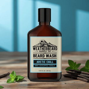 Weatherbeard | Beard Oils, Balms, Butters, & Cologne For Men - Arctic Chill Beard Wash - Mint, Eucalyptus, Vanilla - Bawston & Tucker - 