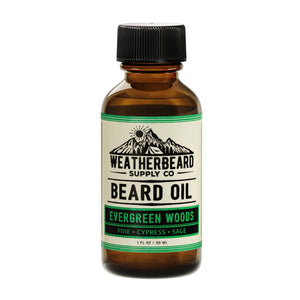 Weatherbeard | Beard Oils, Balms, Butters, & Cologne For Men - Evergreen Woods Beard Oil - Pine, Cypress, Sage - Bawston & Tucker - 