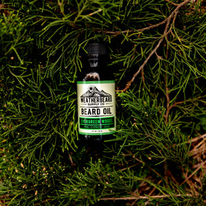 Weatherbeard | Beard Oils, Balms, Butters, & Cologne For Men - Evergreen Woods Beard Oil - Pine, Cypress, Sage - Bawston & Tucker - 