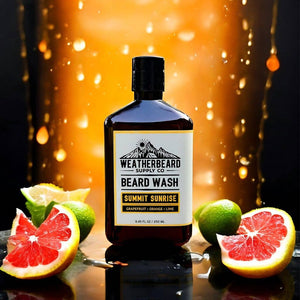 Weatherbeard - Summit Sunrise Beard Wash - Grapefruit, Orange, Lime - Bawston & Tucker - 