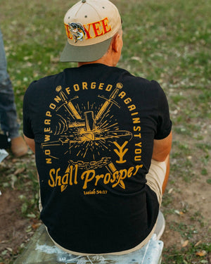 Yee Yee - No Weapons Forged Tee - Bawston & Tucker -