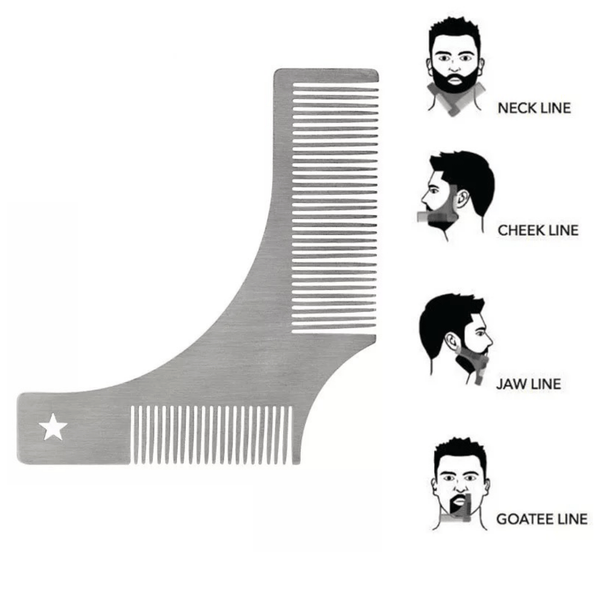 Beard Shaping Tool with Stainless Steel Combs (3 in 1) - Bawston & Tucker - Beard Care