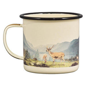 Deer Enamel Mug - 17 oz - B&T Home Goods - Bawston & Tucker - Mugs