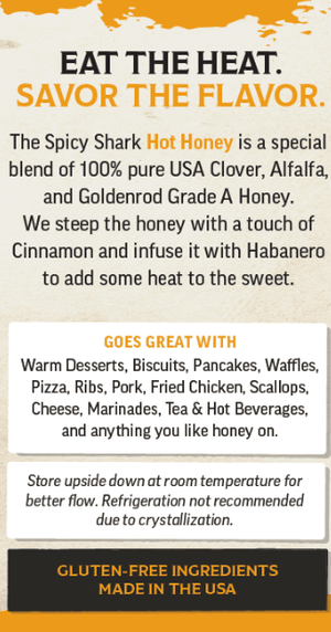 Hot Honey Medium Heat - 12 oz - Gluten Free - B&T Pantry - Bawston & Tucker - 