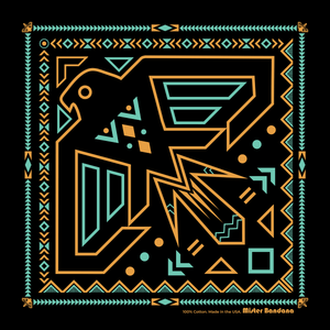 Neon Falcon Bandana - Made in USA - 22"x22" - B&T Threads - Bawston & Tucker - Bandana