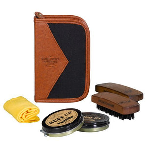 Shoe Shine Kit - Navy Case - B&T Accessories - Bawston & Tucker - 