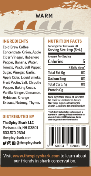 Thresher Shark Hot Sauce - Warm Heat - 5 oz - B&T Pantry - Bawston & Tucker - 