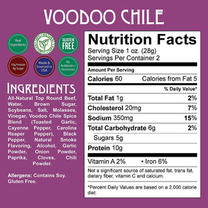 Voodoo Chile Beef Jerky 2 oz - B&T Pantry - Bawston & Tucker - Jerky